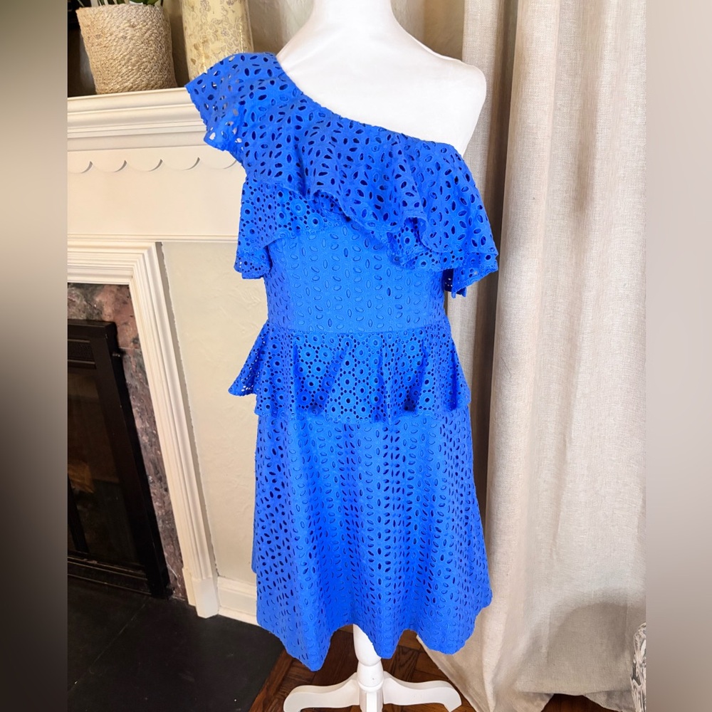 Lilly Pulitzer NWT Josey eyelet one shoulder dress woman’s 8